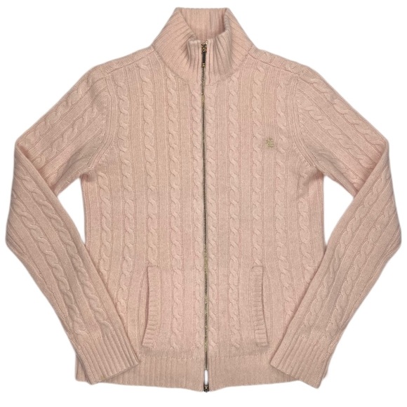 Lauren Ralph Lauren Sweaters - {Ralph Lauren} 100% Cashmere Long Sleeve Full Zipper Mock Turtleneck Sweater